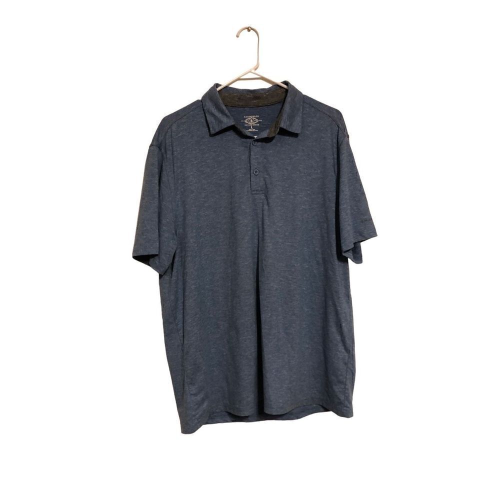 G.H. Bass Heather Blue Size Large (L) Polo